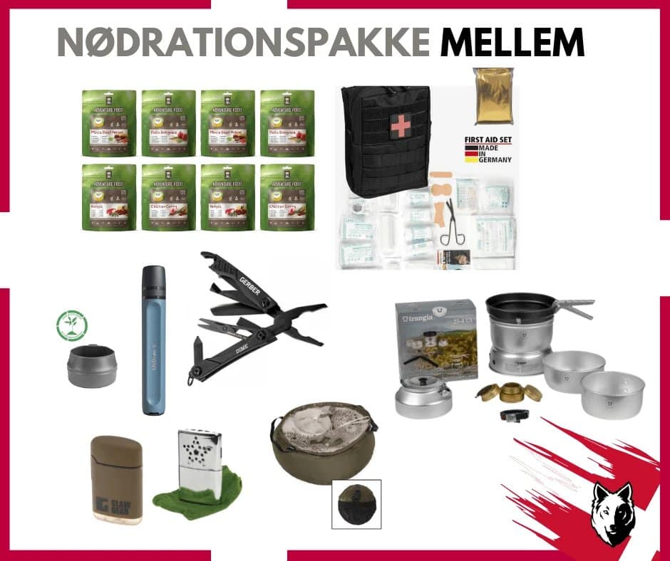 Nødration Pakke - Mellem