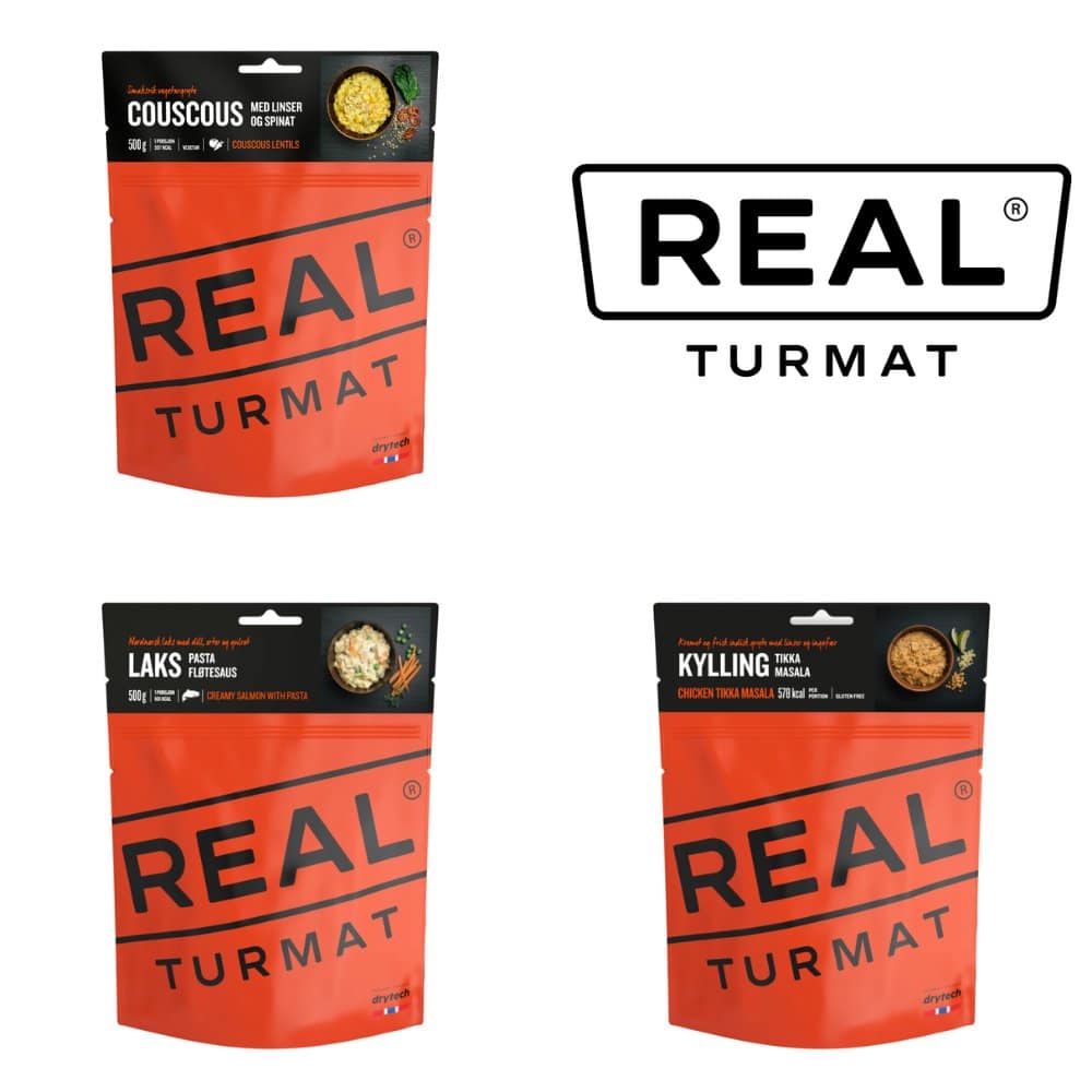 Real Turmat Frysetørret mad – 9 måltider