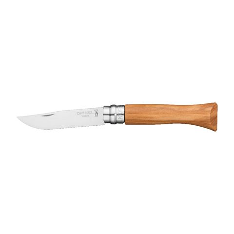 Opinel N°08 oliven/valnød